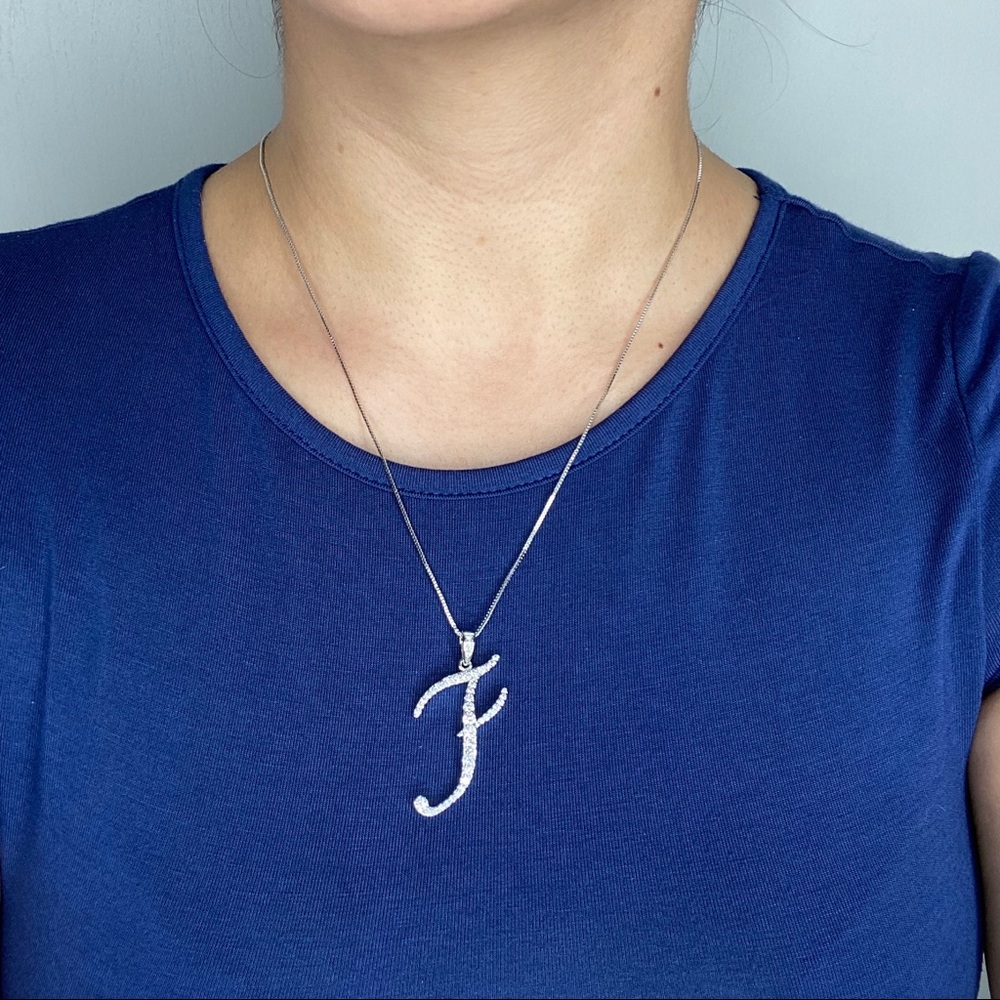 Letter F Initial Necklace